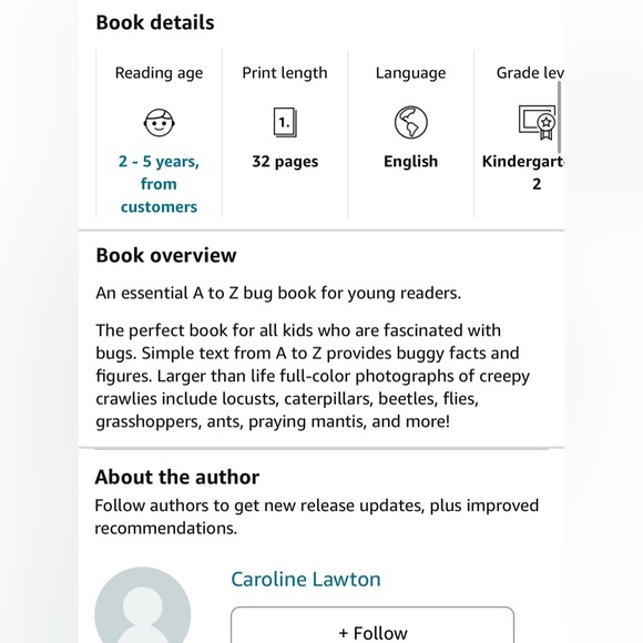 $1 BUGS A TO Z. GREAT CONDITION. $1 WITH ANY $10 ORDER OR MORE - Picture 2 of 4